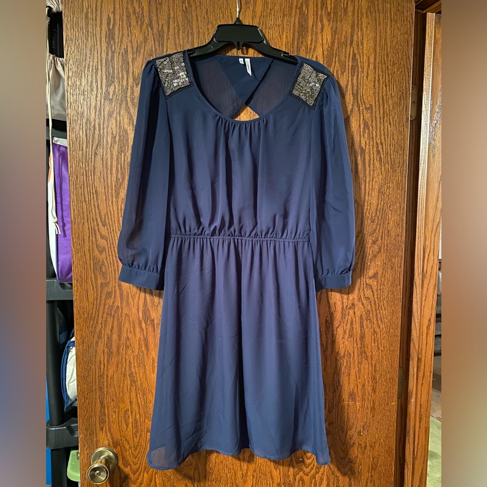 Navy beaded dress